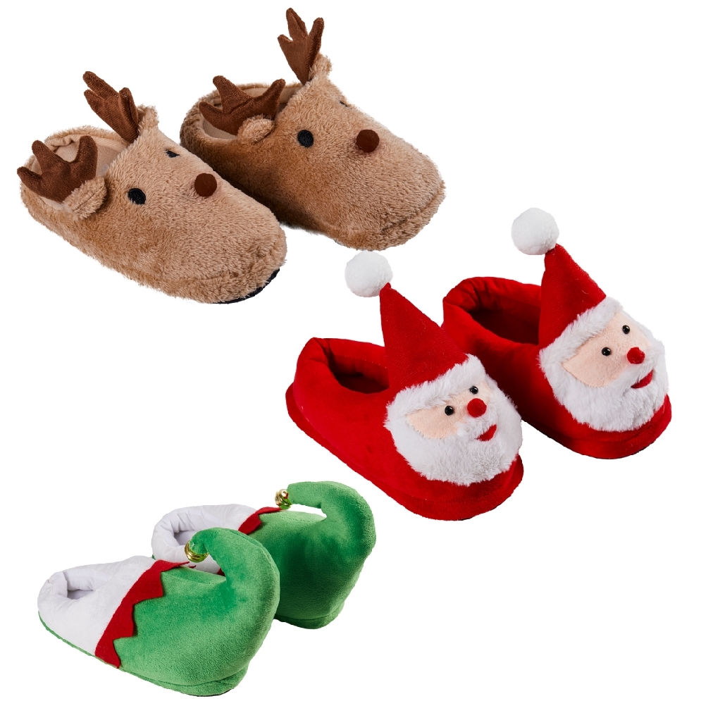 Holiday Slippers - Reindeer; Santa or Elf
St...