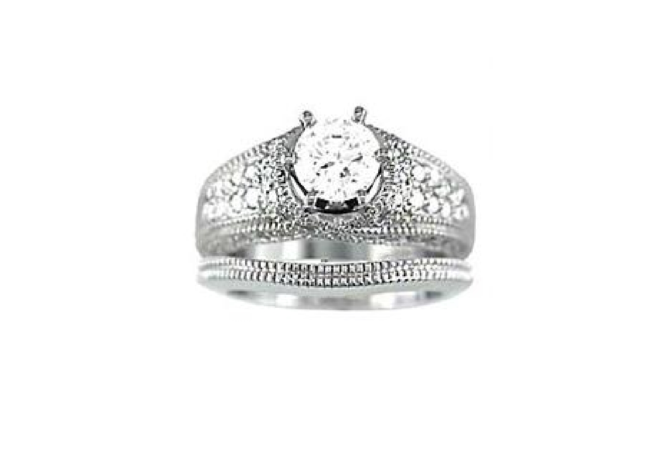 14KT WG Semi-Mount
Pictured w/Matching Band  