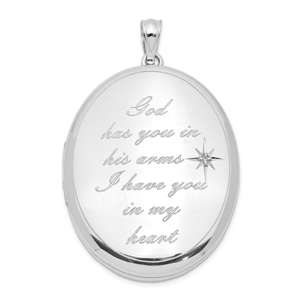 God Has.. Diamond Ash Holder Oval Locket
Sterl...