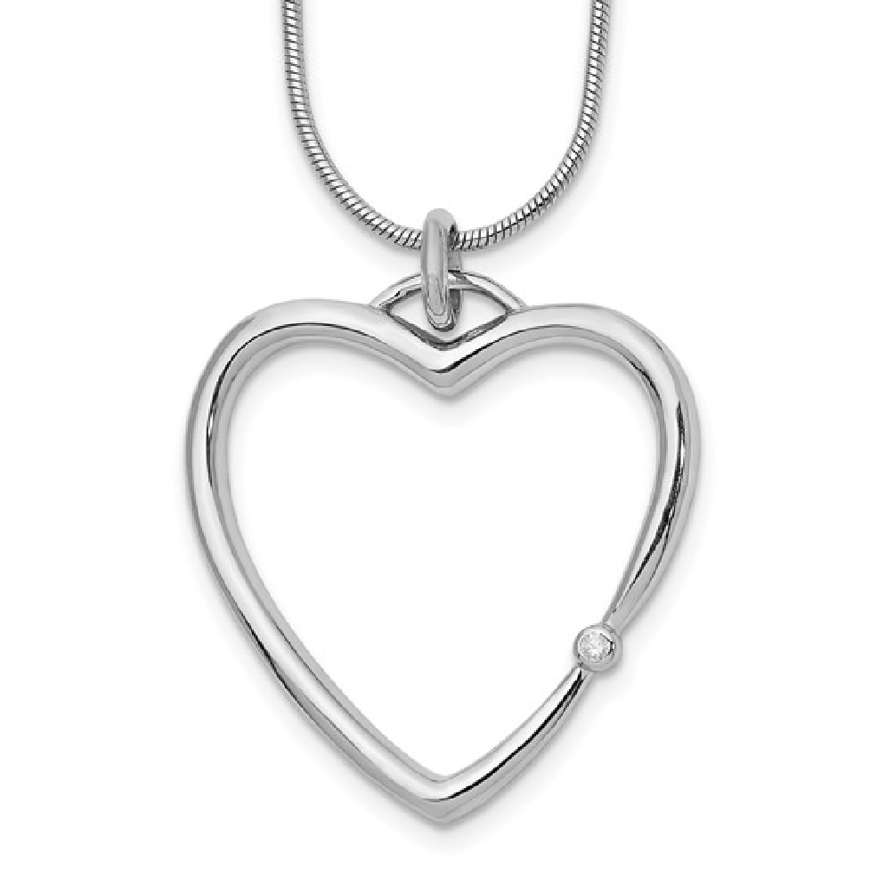 White Ice Sterling Silver Rhodium-plated .01 ca...