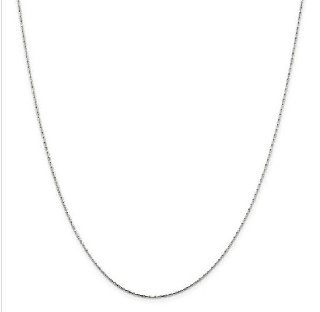 Sterling Silver 1mm Oval Box Chain 22 inch  