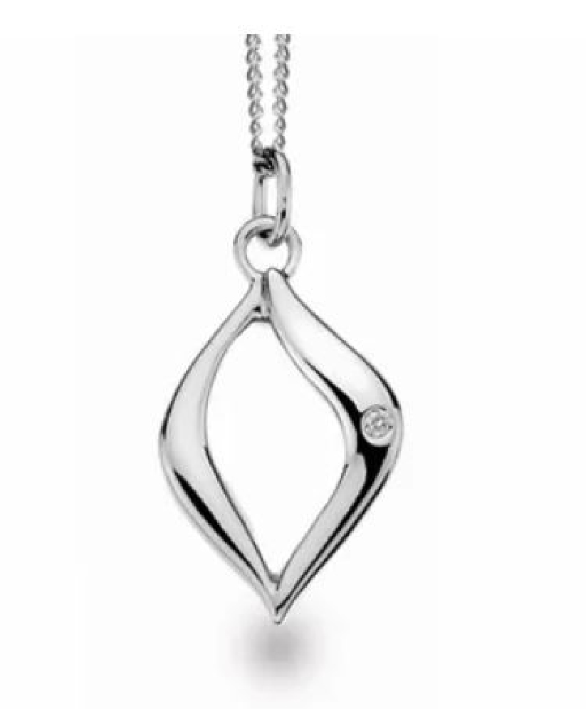White Ice Sterling Silver Rhodium-plated .01ctw...