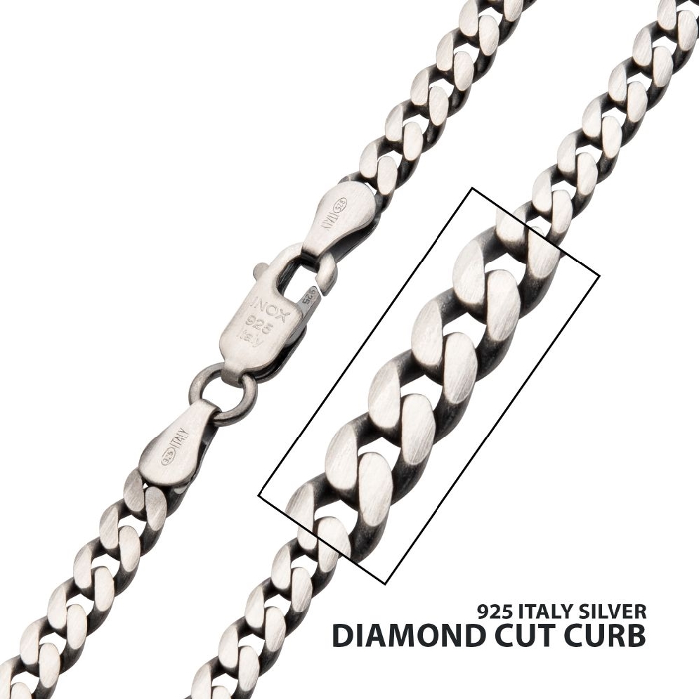 Inox&trade;
Silver Curb Chain
Black Rhodium Plate...