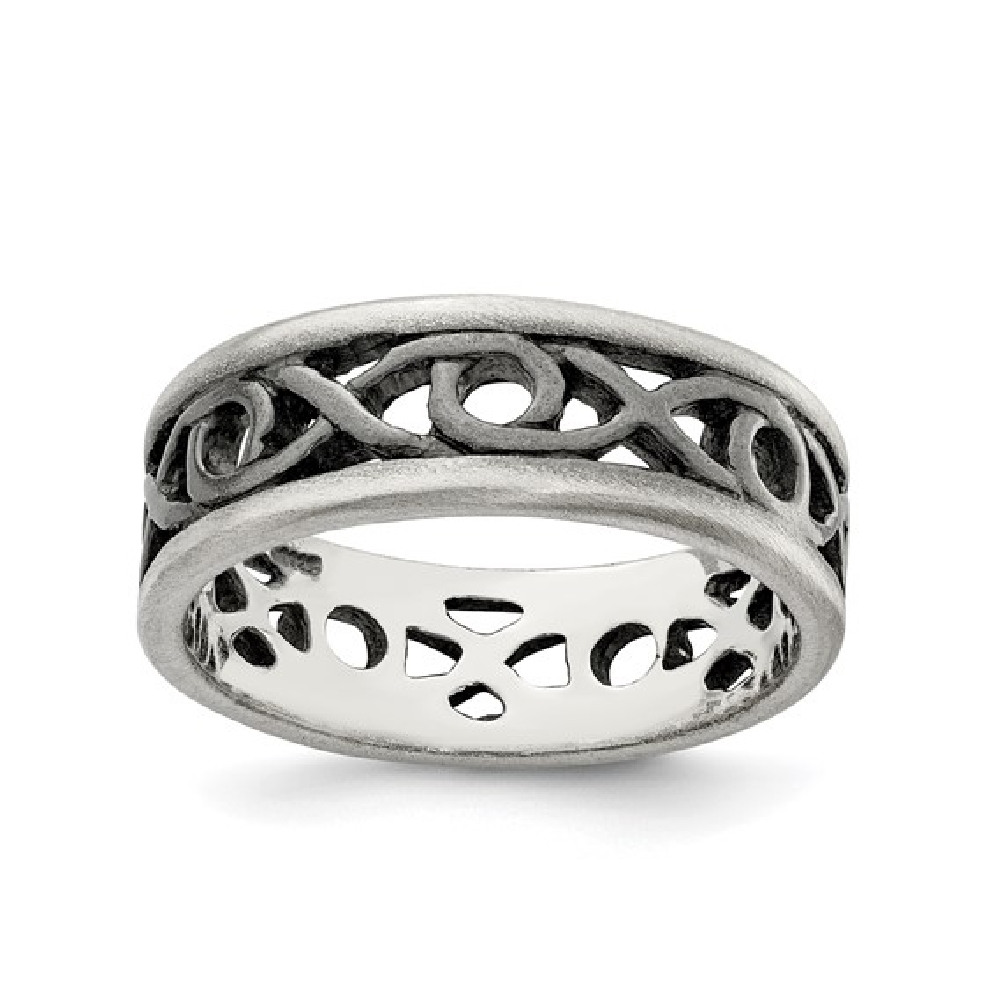 Sterling Silver
X&amp;O Design Ring
Anti Tarnish ...
