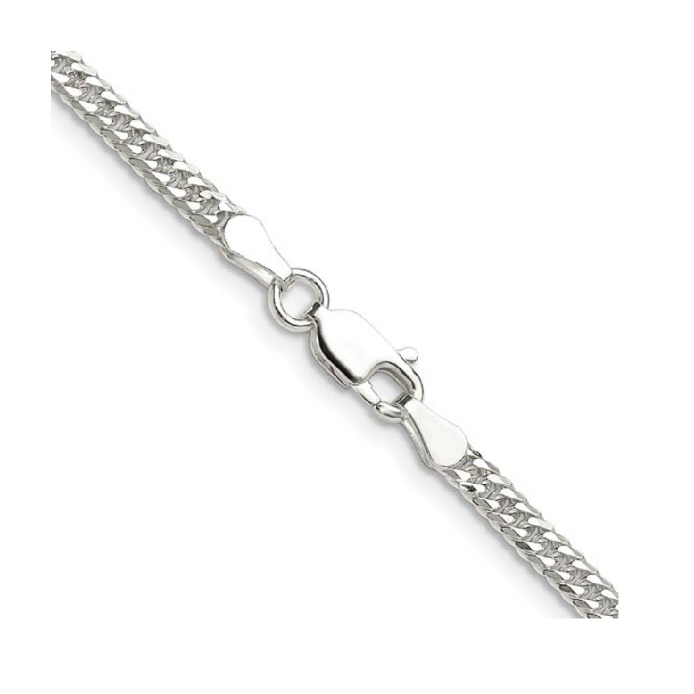 Sterling Silver
Double Diamond Cut Curb Chain...