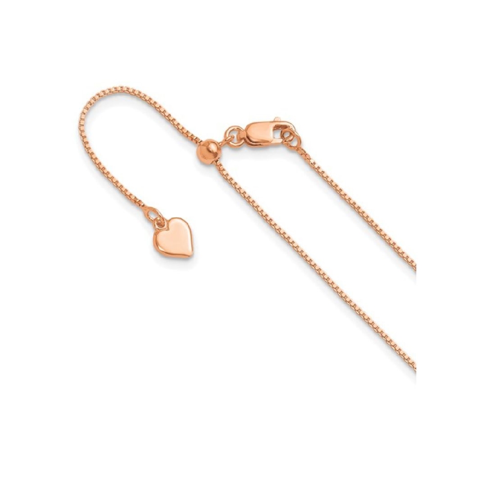 Leslie Sterling Silver 
Adjustable Box Chain ...