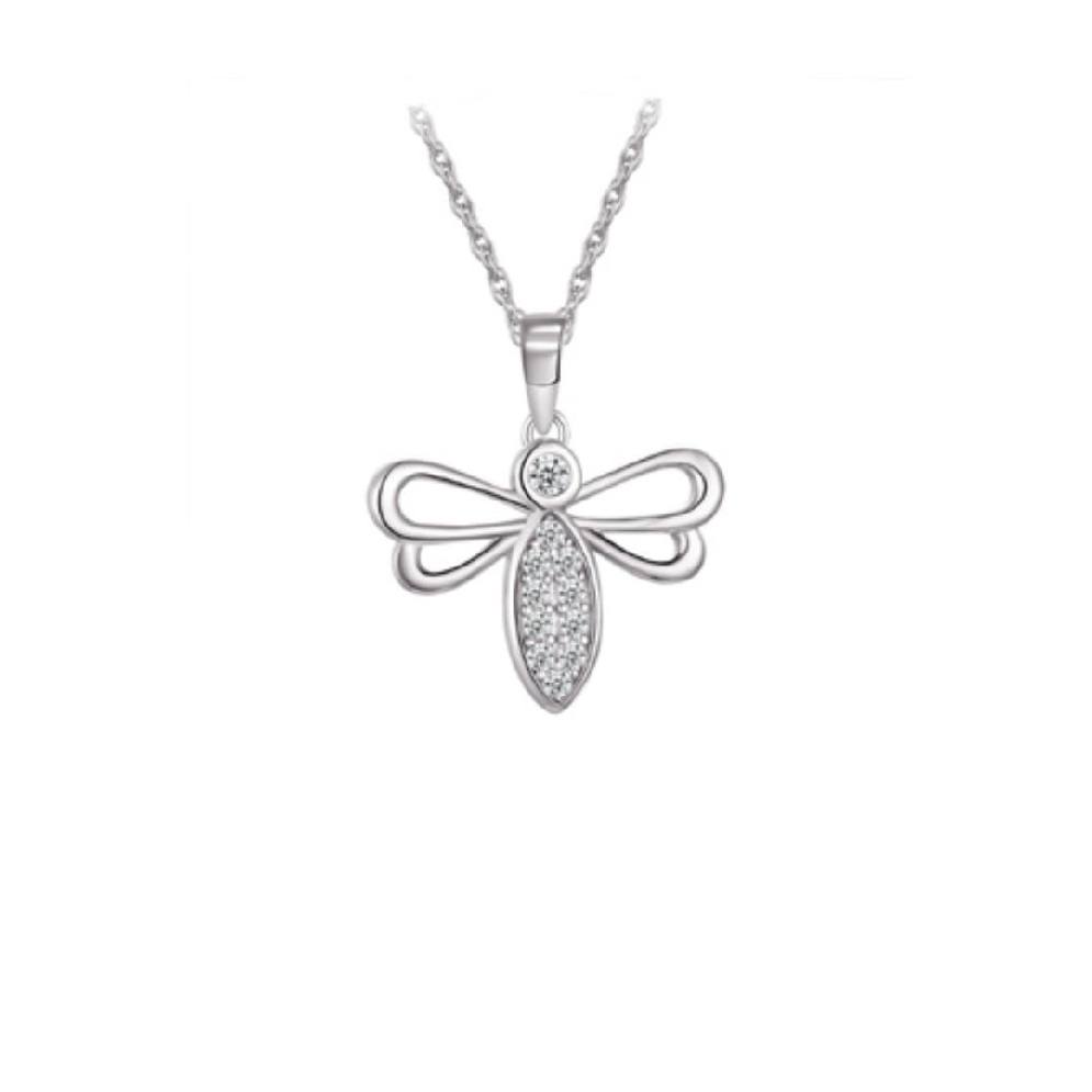 Legend Sterling Silver
Dragonfly Necklace w/CZ  