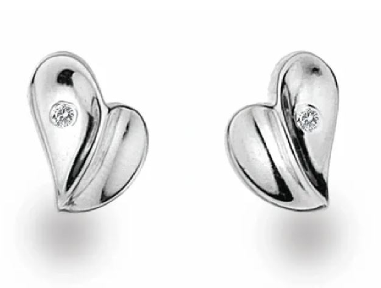 White Ice Sterling Silver Rhodium-plated .01ctw...