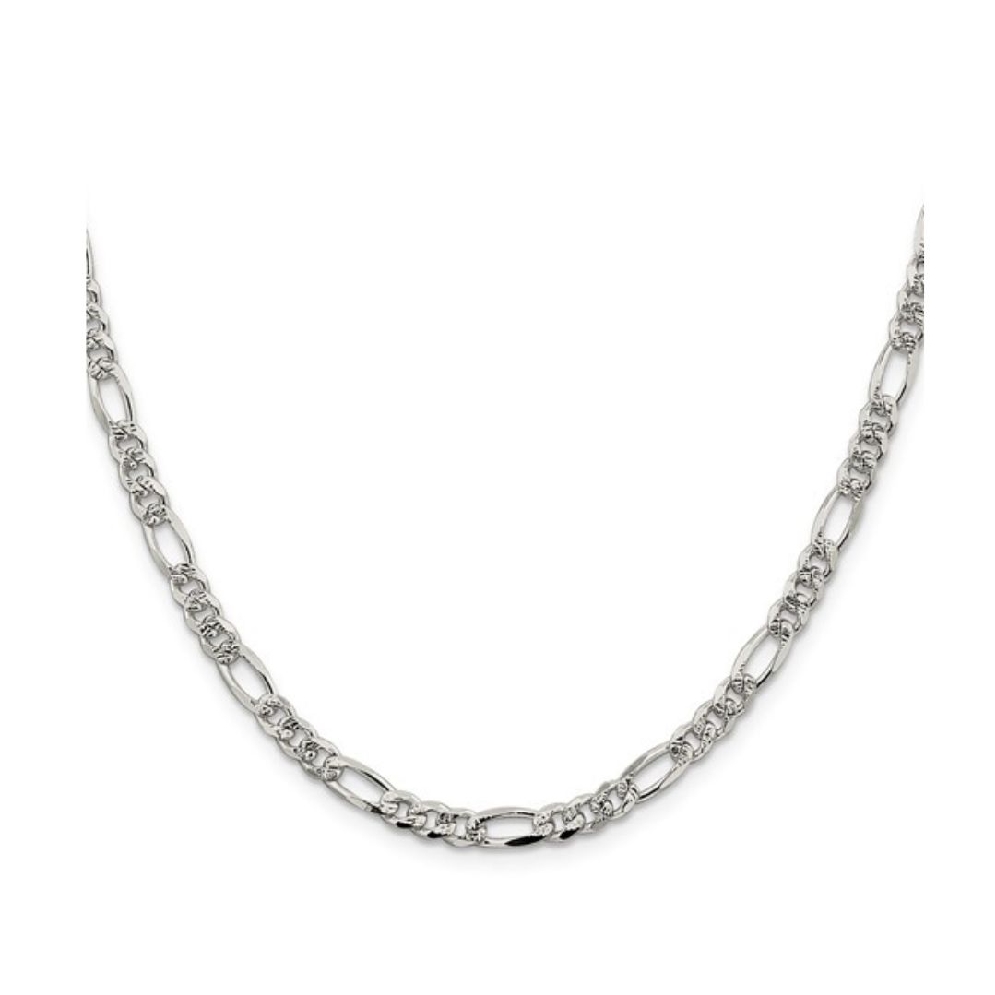 Sterling Silver
Pave  Flat Figaro
Rhodium Pla...