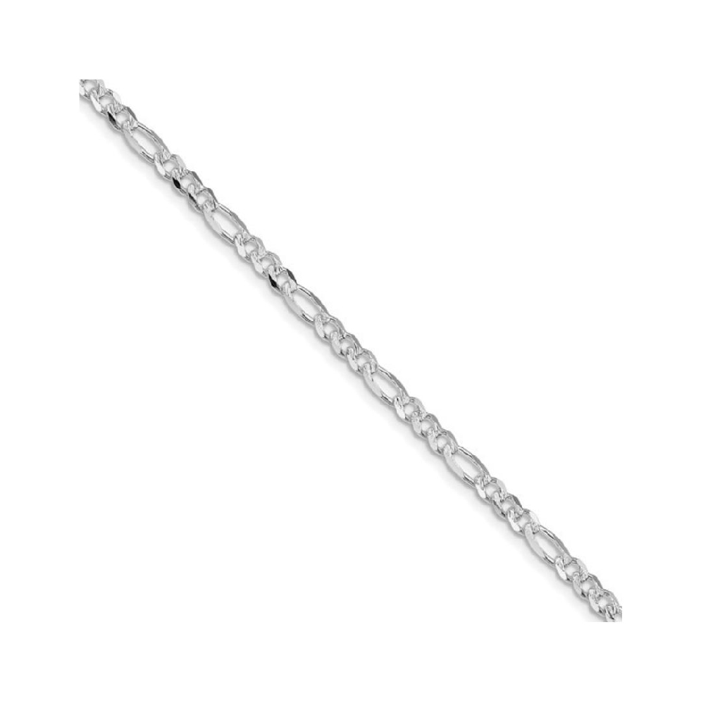 Sterling Silver
Pave  Flat Figaro
Rhodium Pla...