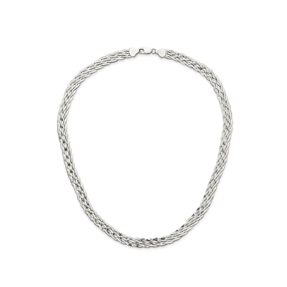 Sterling Silver
Braided Fancy Necklace
Anti-t...
