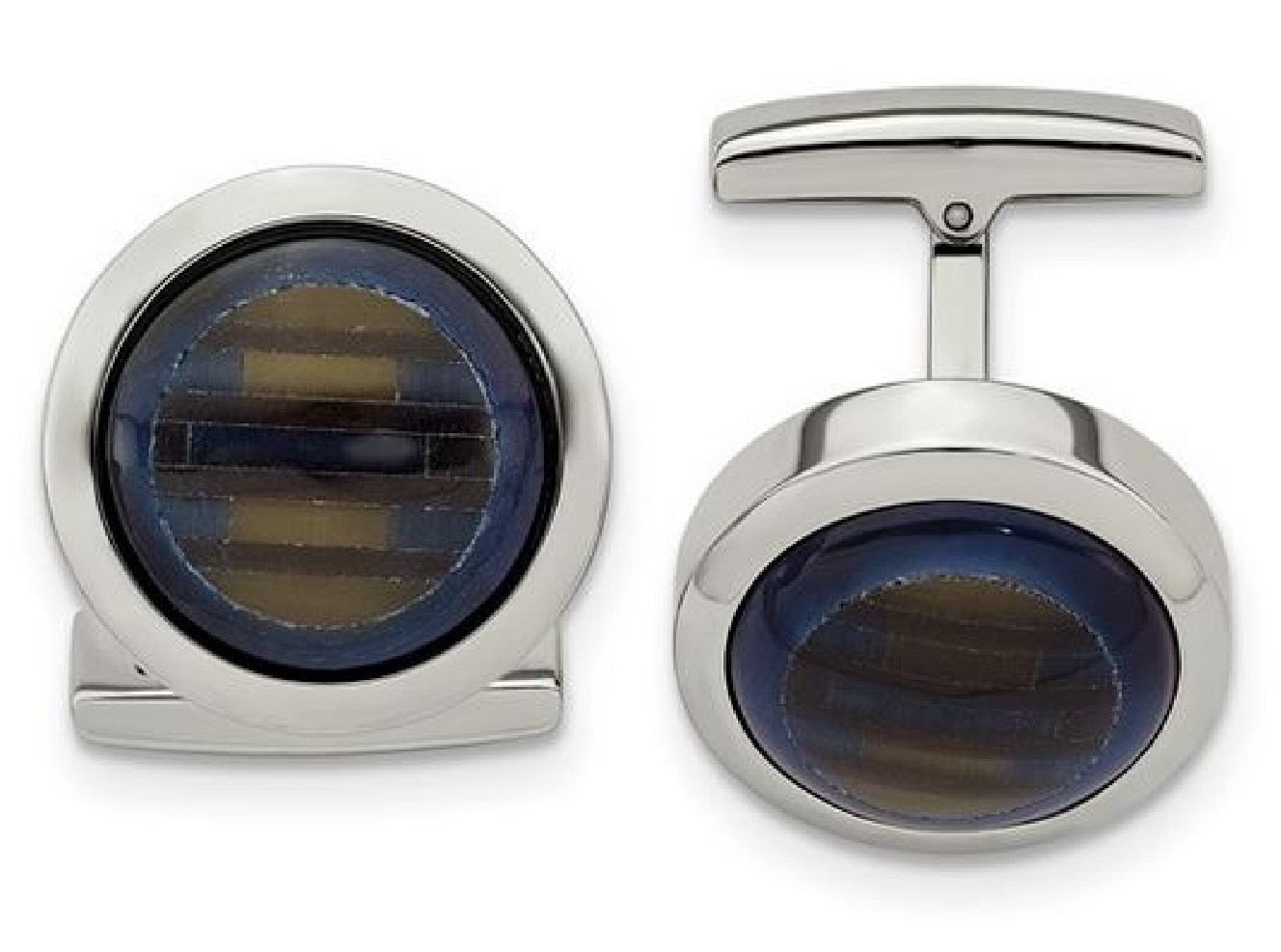 Stainless Steel Cuff Links
Blue Cat s Eye  