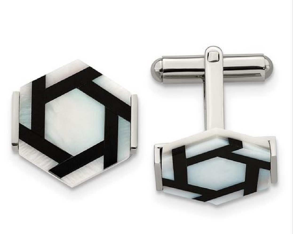 Stainless Steel Hexagon Cuff Links
Mother of P...
