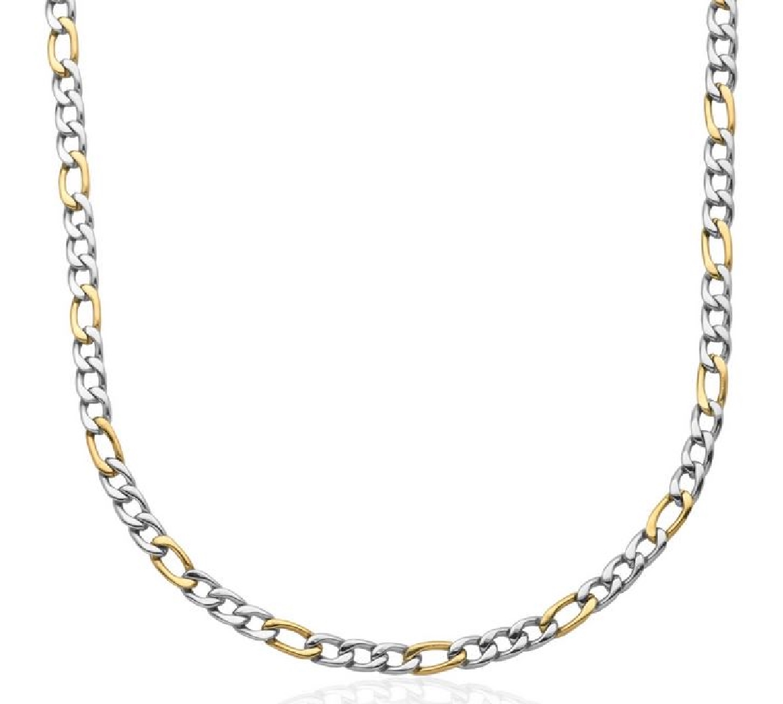 STEELX
Two-Tone Figaro Chain
Gold IP
7mm Cha...