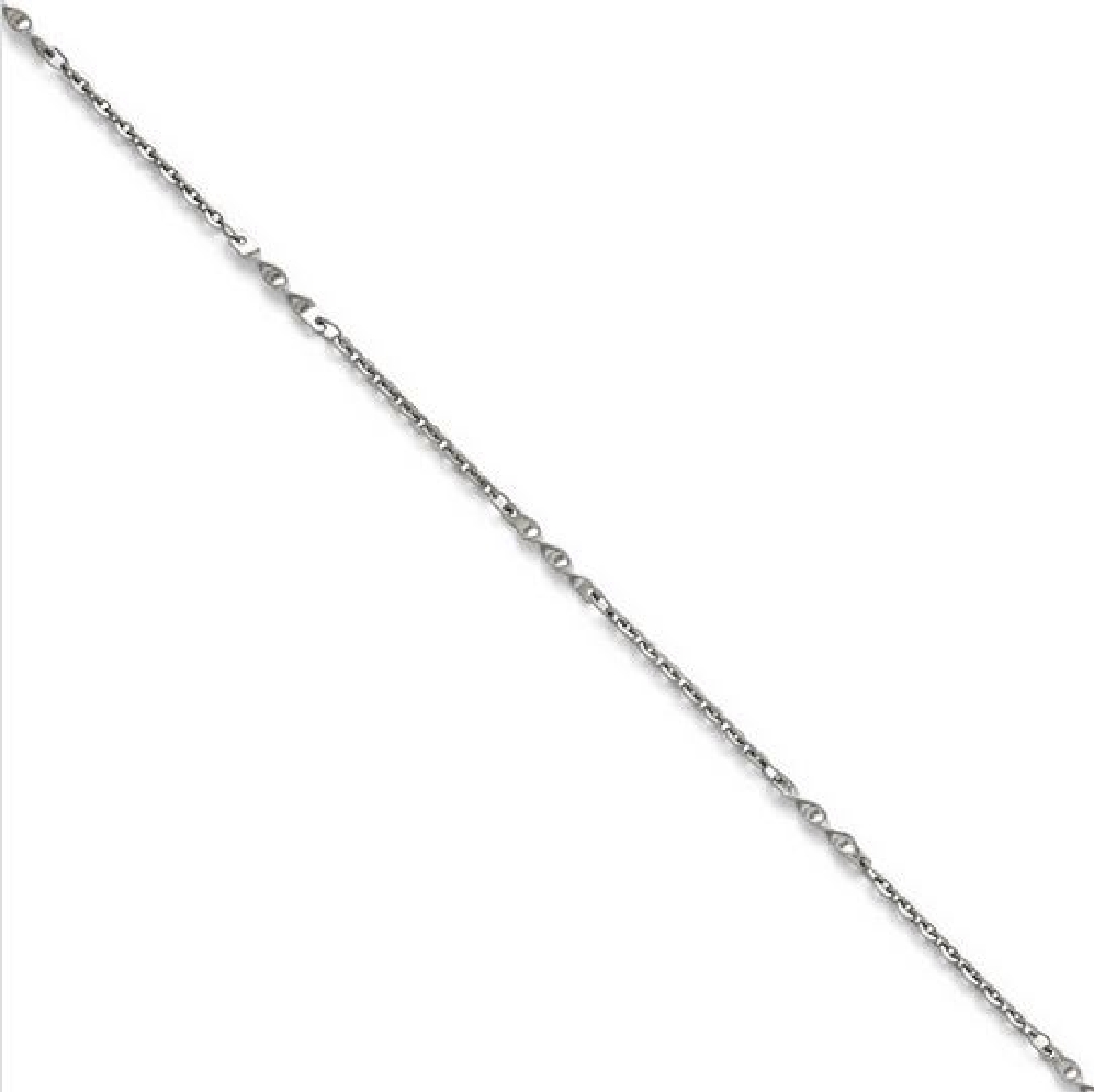 Stainless Steel Polished Fancy Link Chain 20    