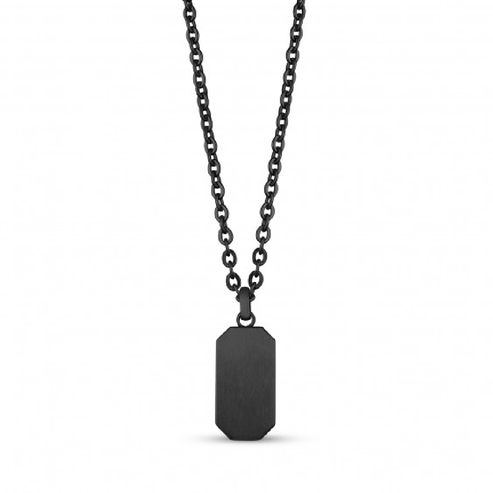 Black Steel Small Dog Tag for Ashes with 24   C...