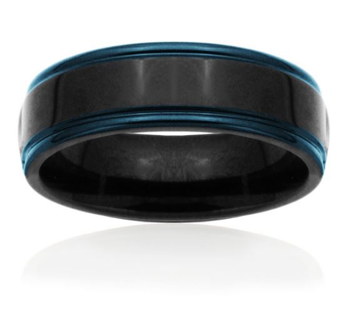 STEELX
Two Tone Ring
IP Black &amp; IP Blue
Size...