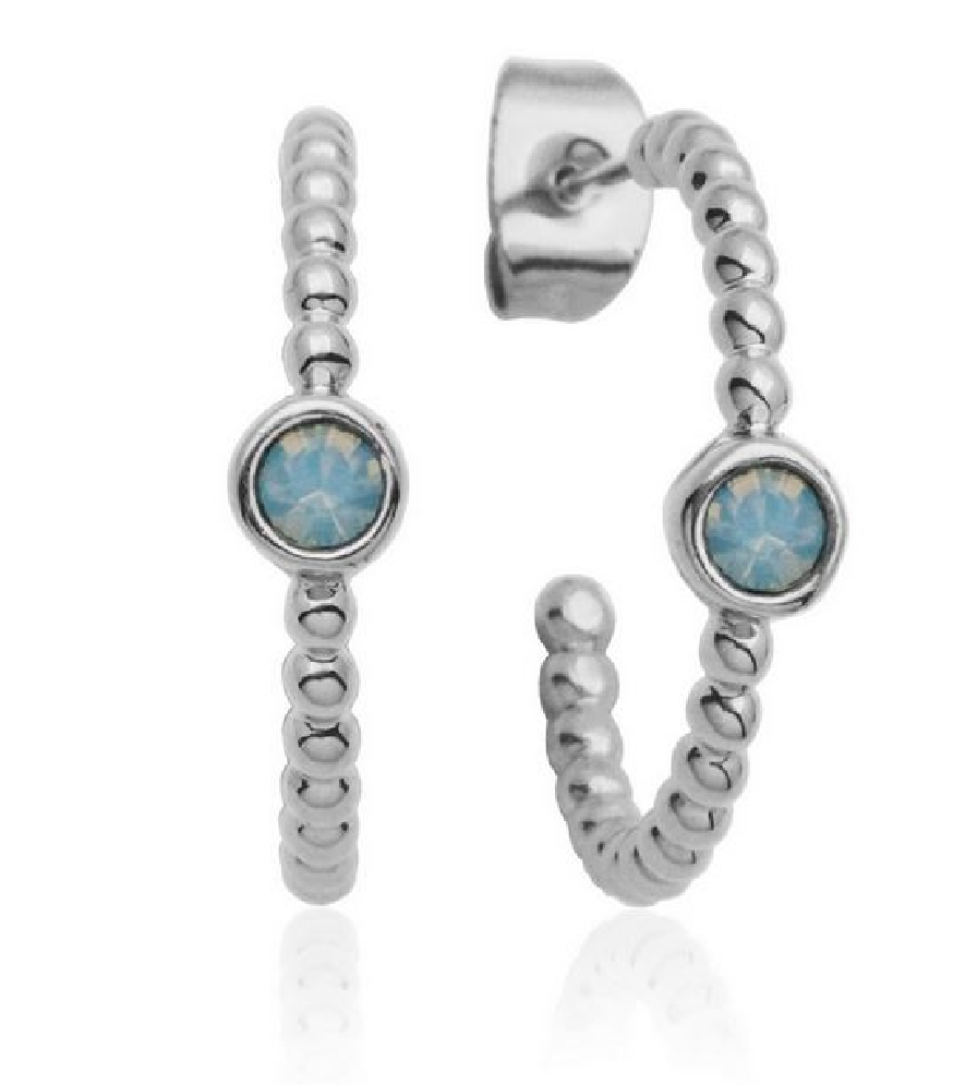 STEELX
Opal Crystal Beaded Hoop Earrings
20mm  