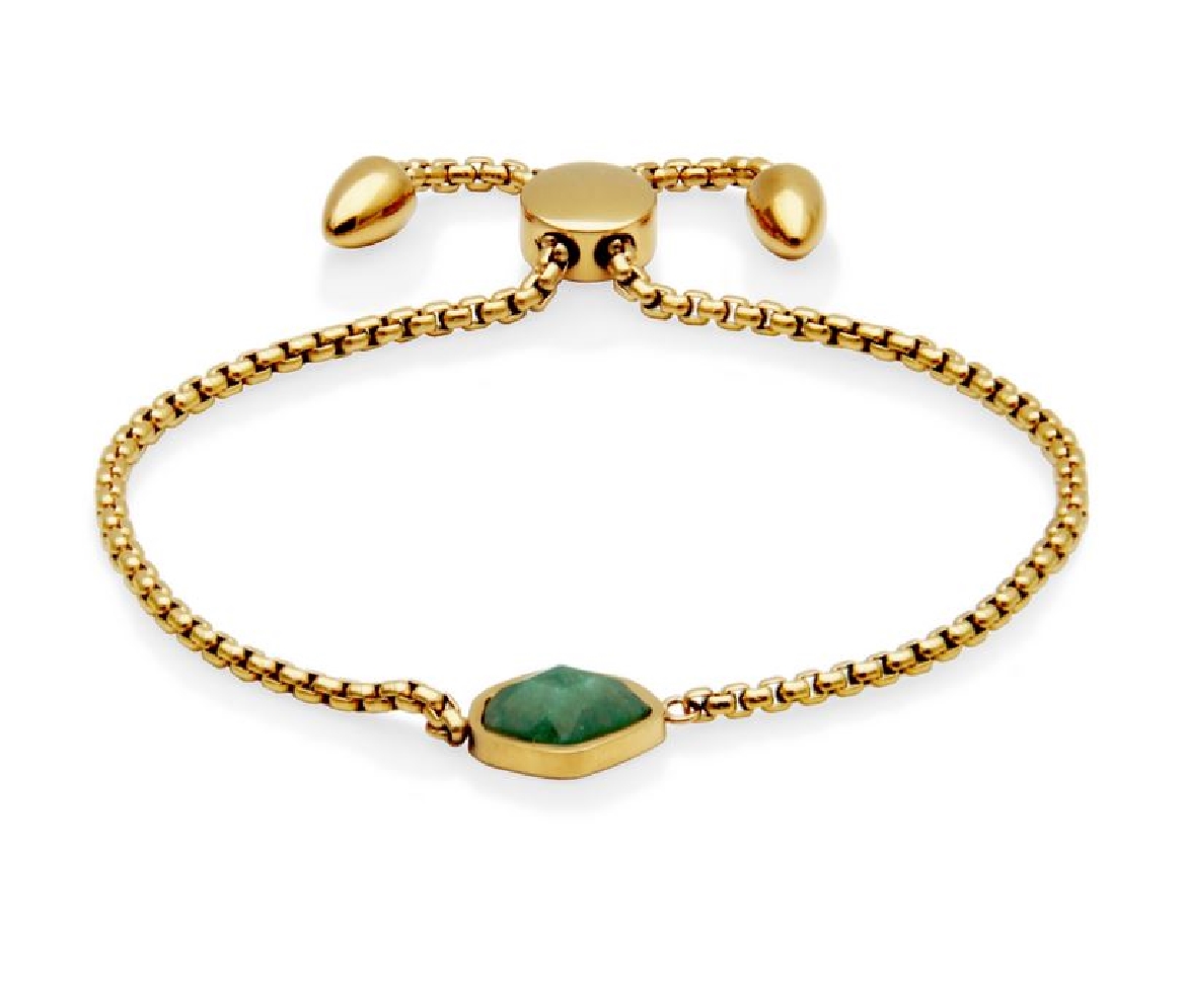 STEELX
Green Aventurine Bolo Bracelet
IP Gold...