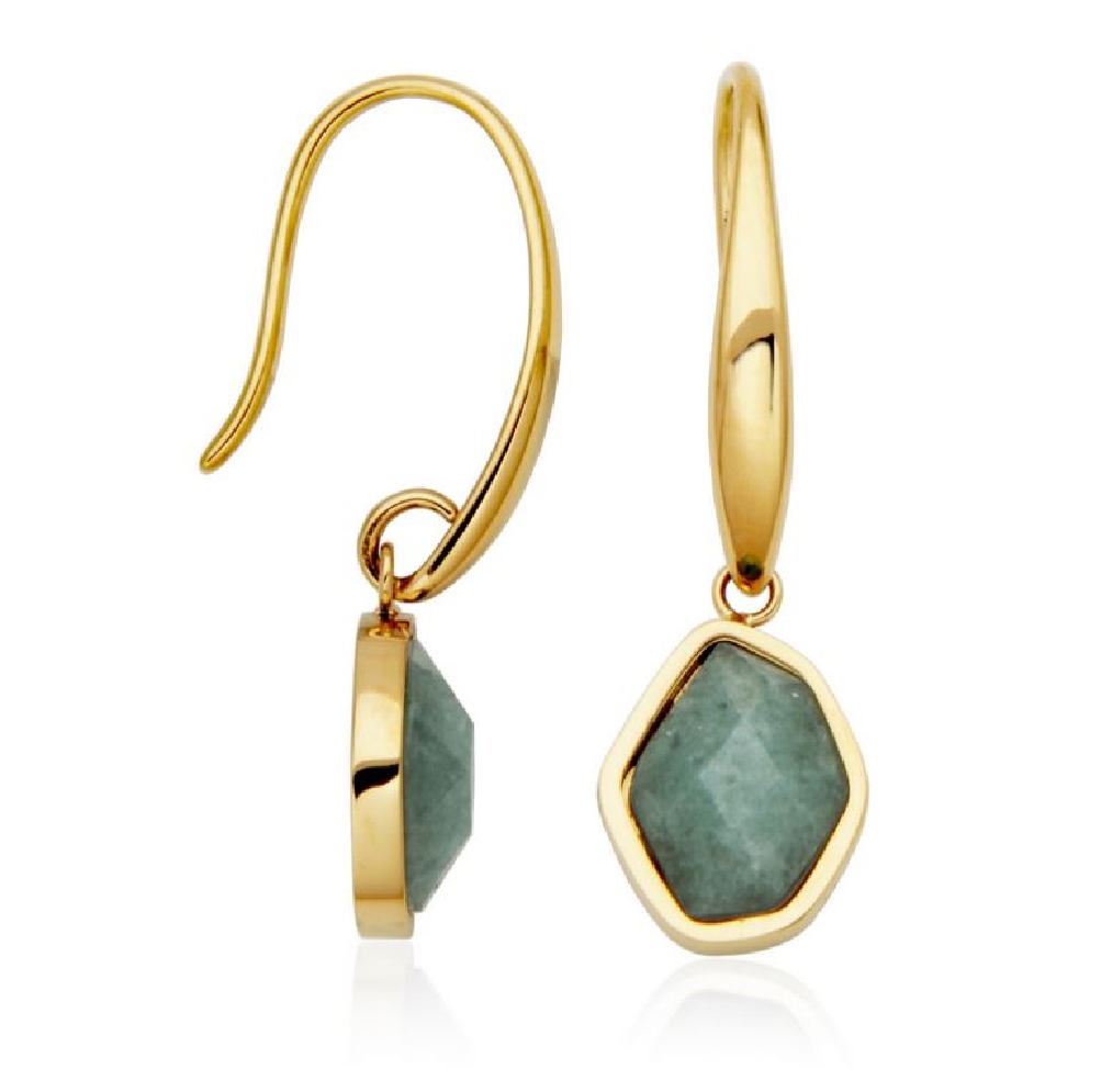 STEELX
Green Aventurine Drop Earring
IP Gold...