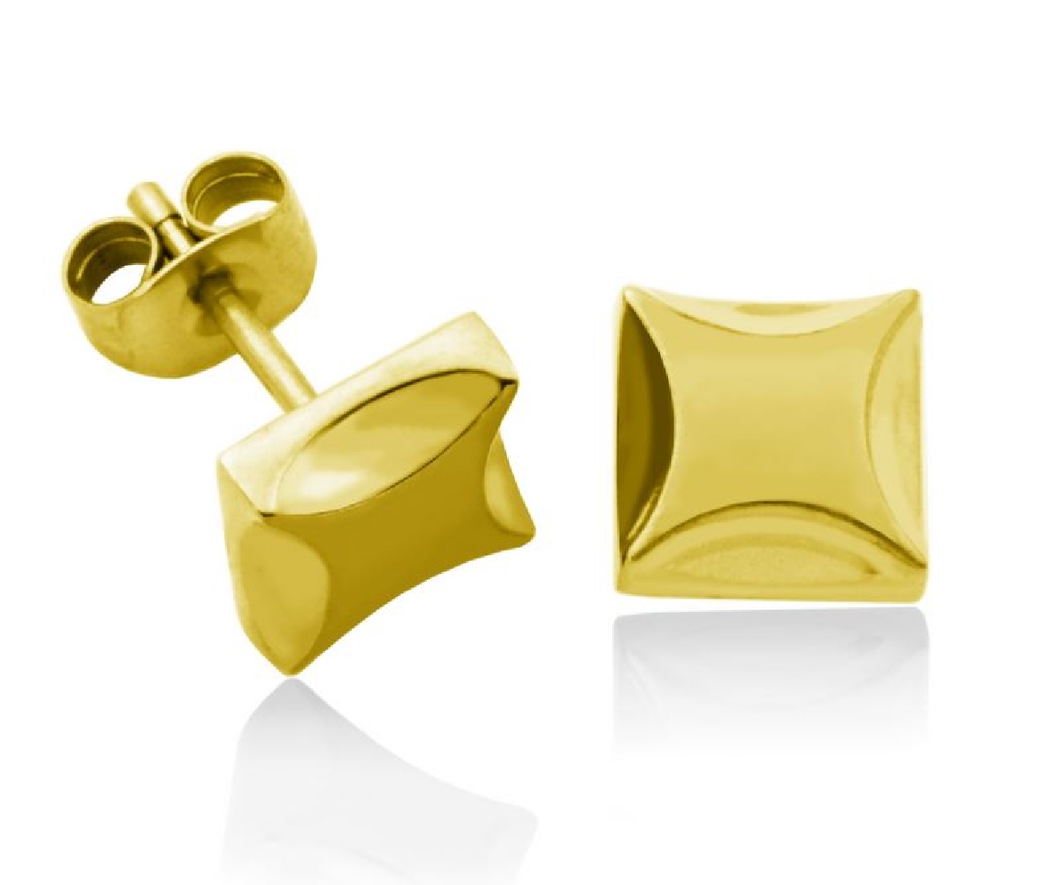STEELX
High Polish Square Stud Earrings
Gold ...