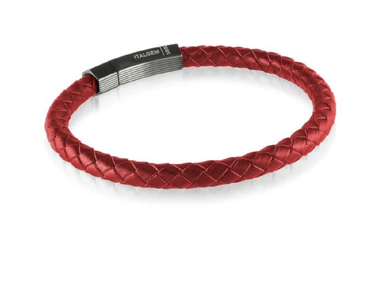 ITALGEM STEEL
Steel Bracelet 
Red Leather  w/...