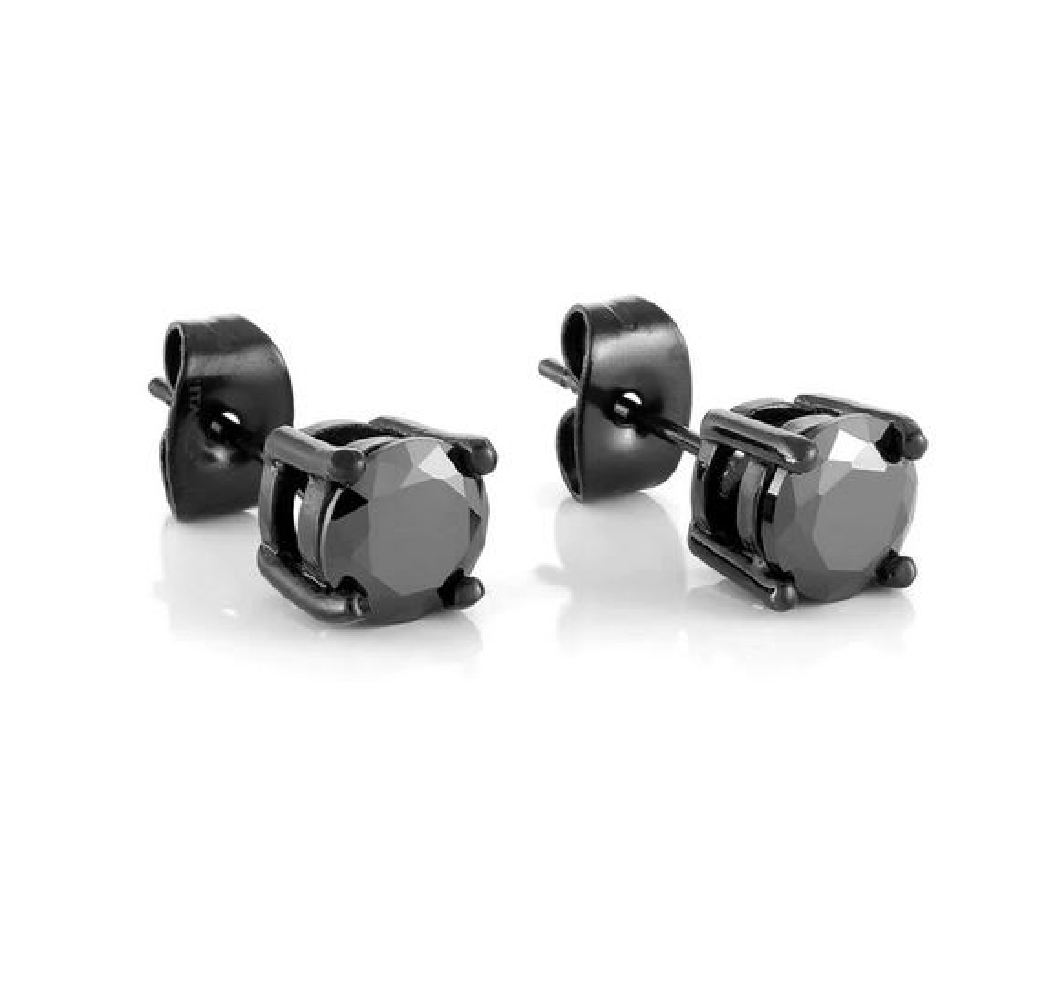 ITALGEM STEEL
Steel Stud Earrings
Black IP 
...