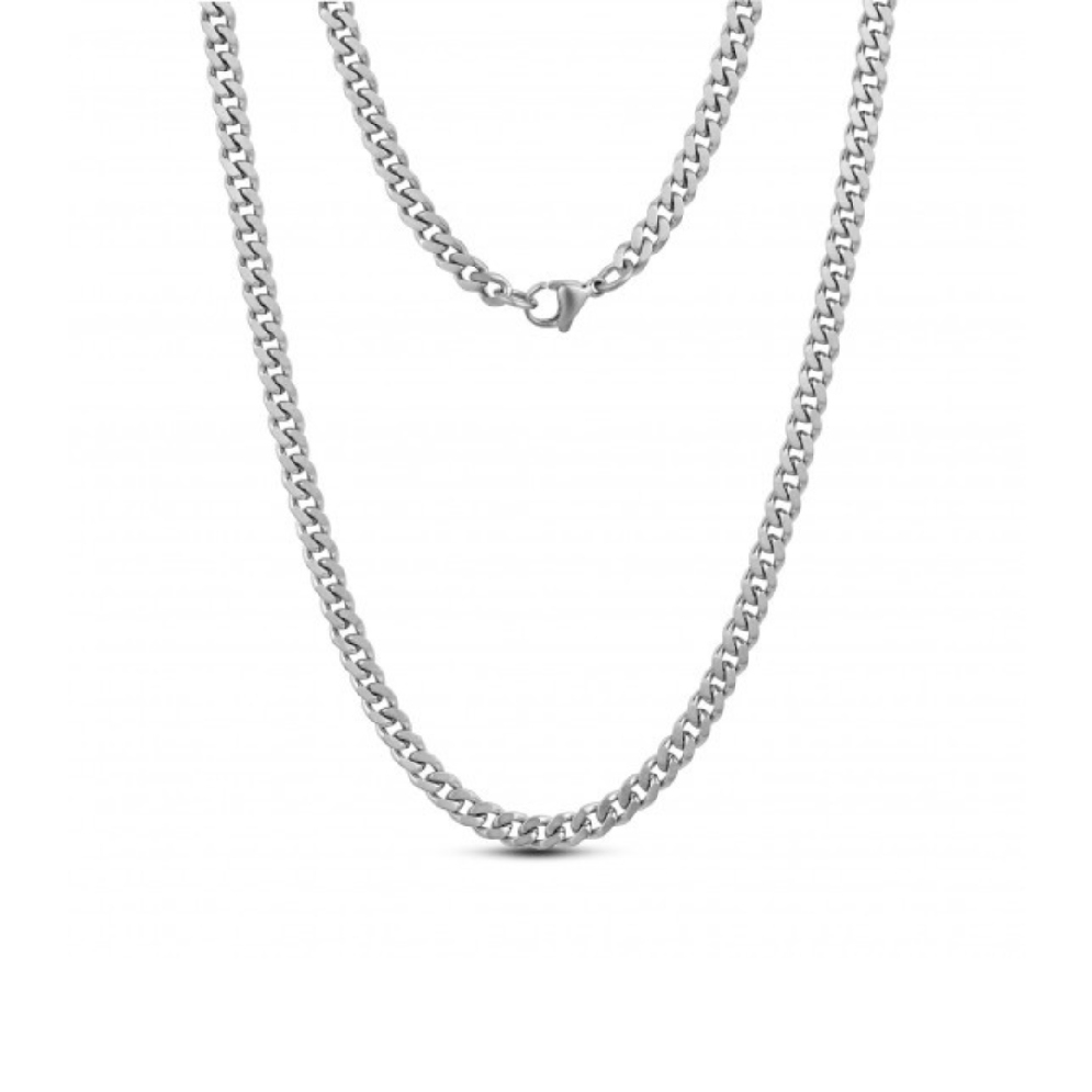 Stainless Steel Cuban Link Necklace  24  
5mm  