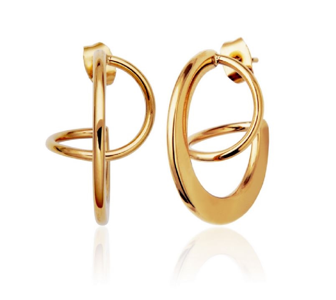 STEELX
Swirl Hoop Earrings
Gold IP
25mm  
