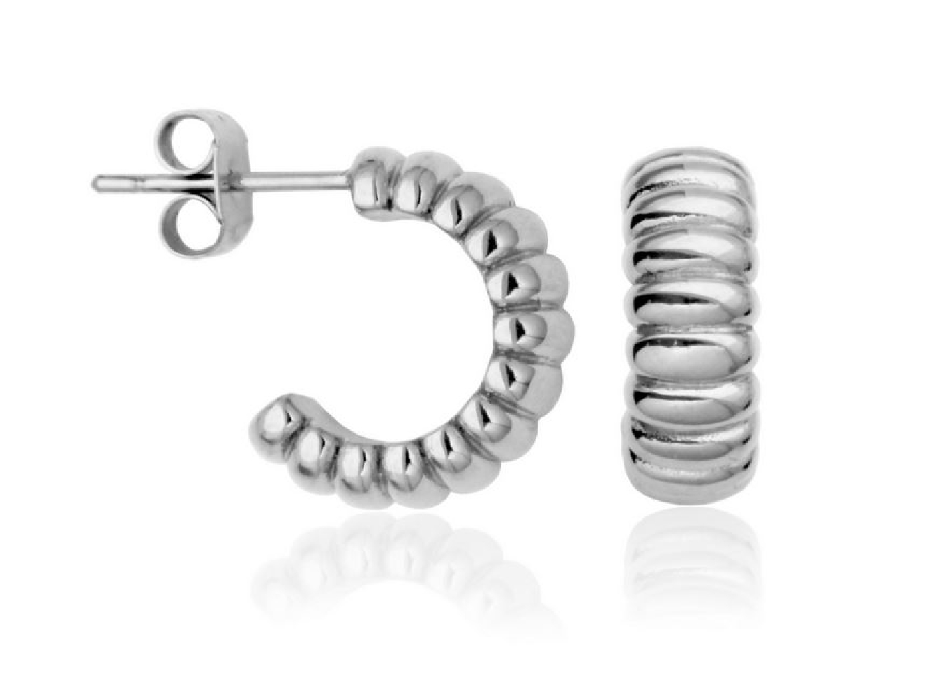 STEELX
Textured Tube Open Hoop Earrings
15mm  