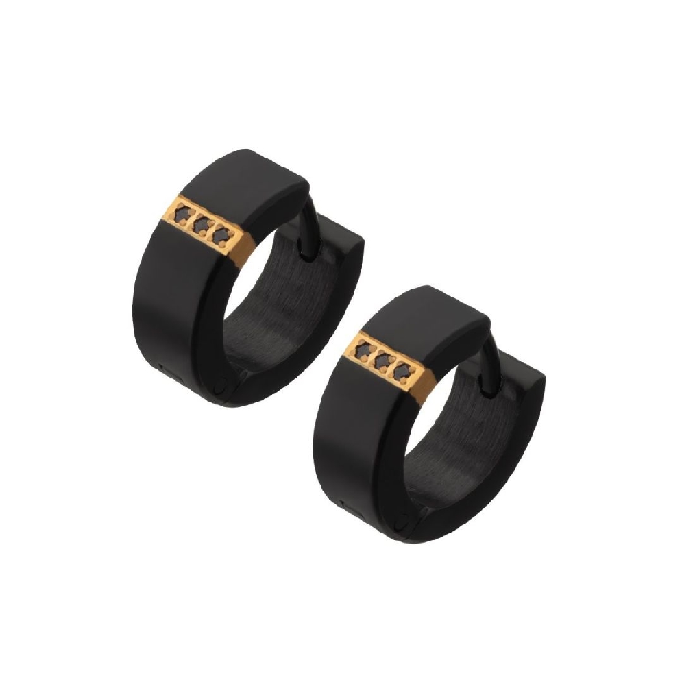 INOX&trade; Steel
Kracken Earrings 
w/ Genuine Sa...