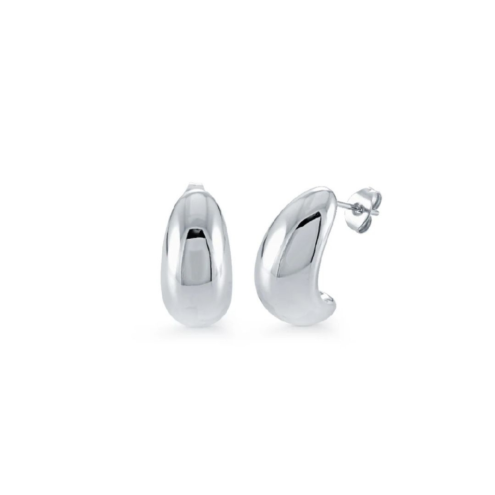 ITALGEM STEEL
Pointed Puff Drop Earrings
20mm  