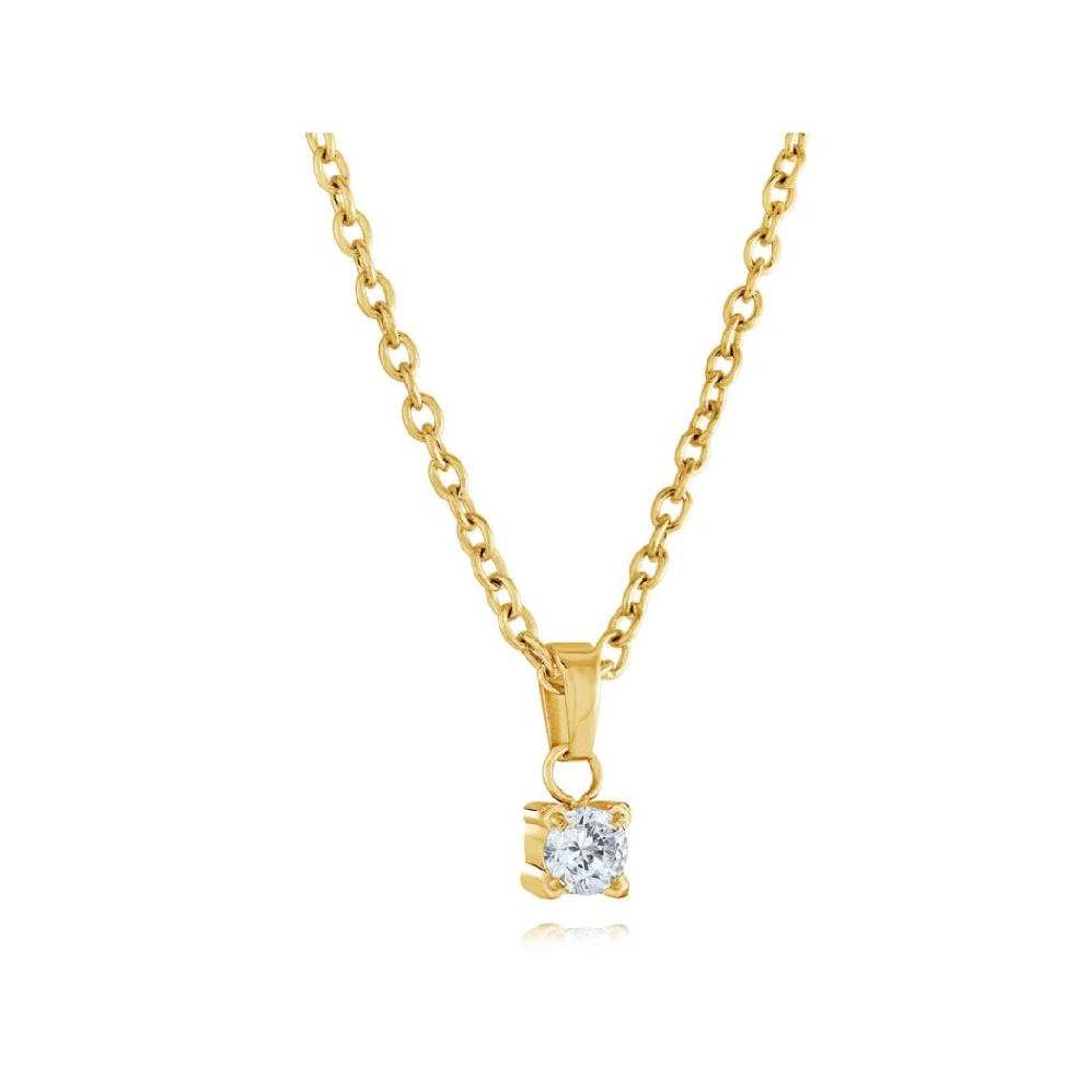 ITALGEM STEEL
Solitaire CZ Pendant
Gold IP St...