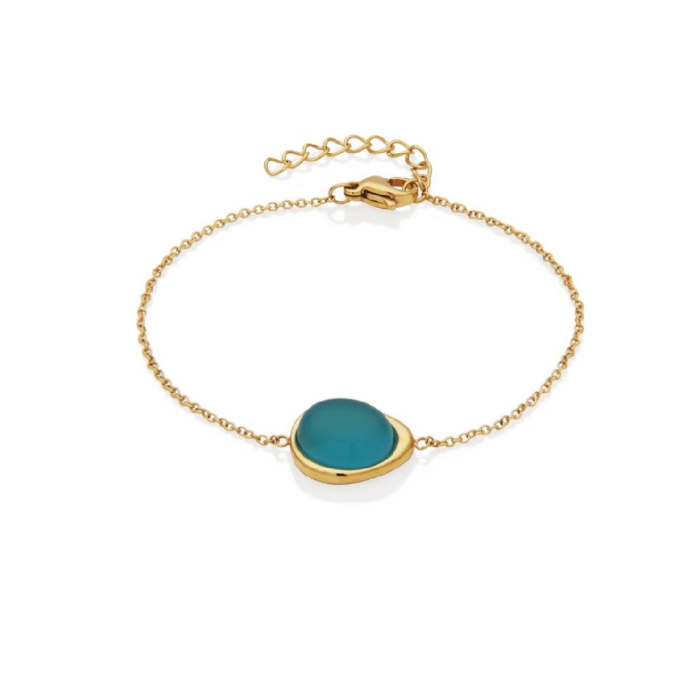 STEELX
Blue Cat s EyeBracelet
Yellow Gold Pla...