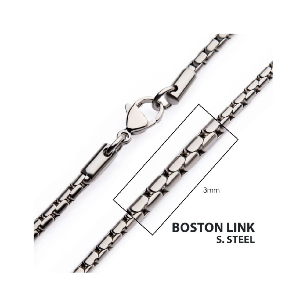 INOX™ Steel
Boston Link Chain
3mm 
26    