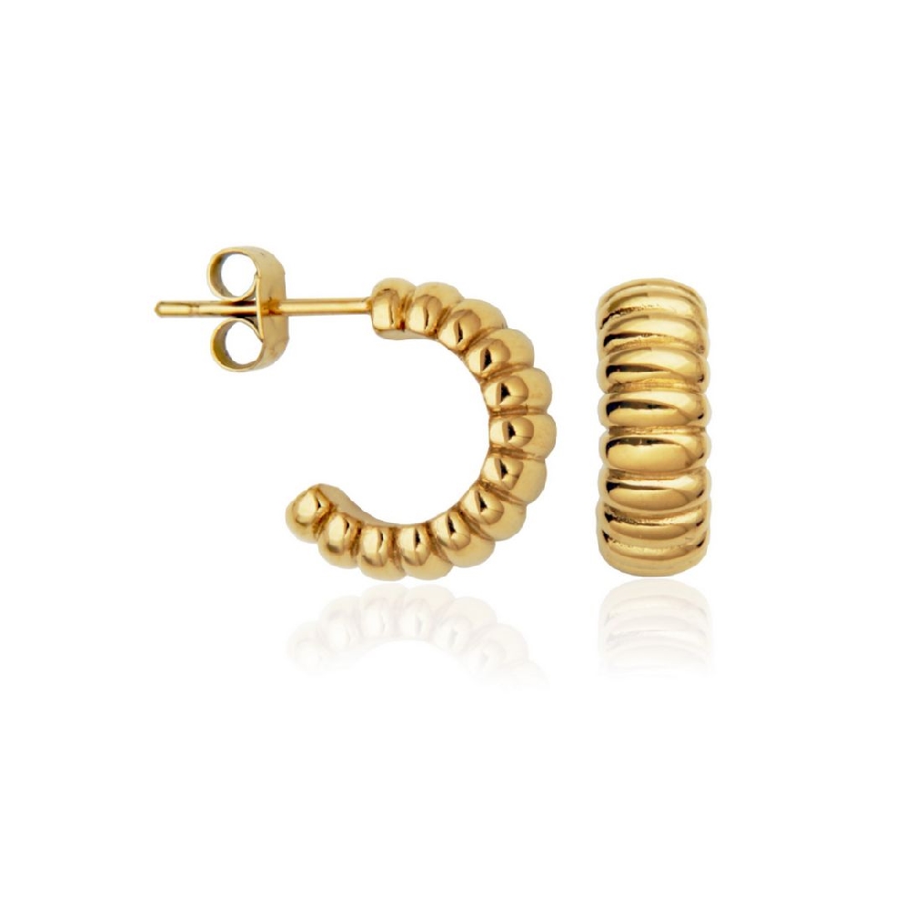 STEELX
Textured Tube Open Hoop Earrings
Yello...