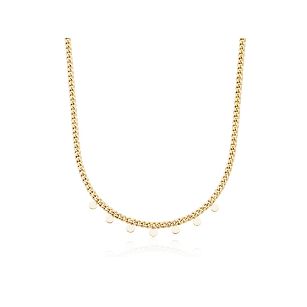 STEELX
Curb Chain w/Disc Charms 
4mm 
Yellow...