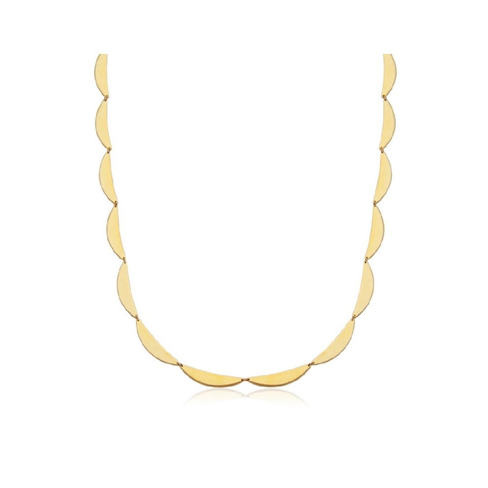 STEELX
Flat Crescent Necklace
Yellow Gold IP...