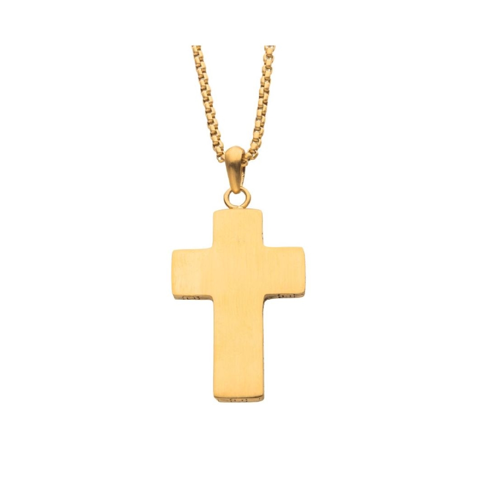 INOX&trade; Steel
Engravable  Cross Pendant
18Kt ...