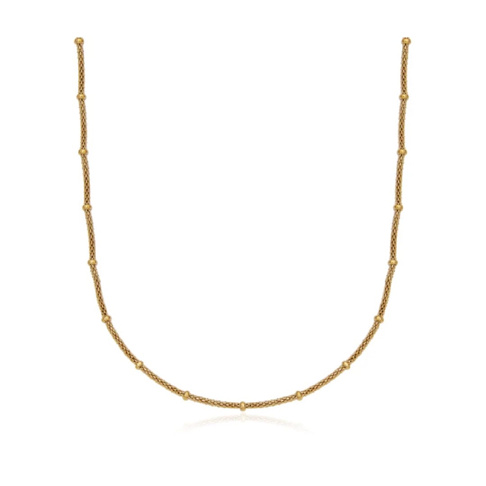 STEELX
Beaded Mesh Chain
Yellow Gold Plated
...