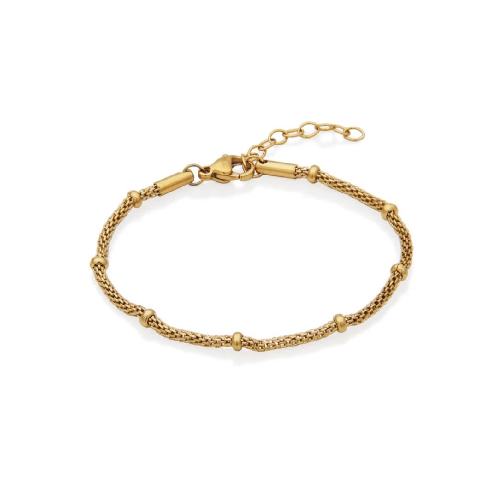 STEELX
Beaded Mesh Chain
Yellow Gold Plated
...