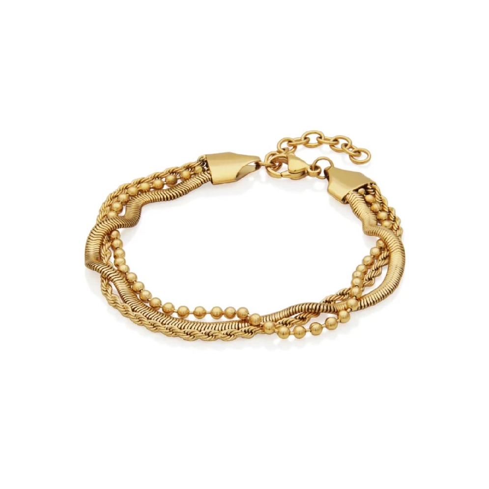 STEELX
Triple Layered Chain Bracelet
Yellow G...
