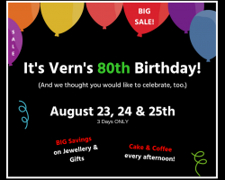 Vern’s 80th Birthday Sale!